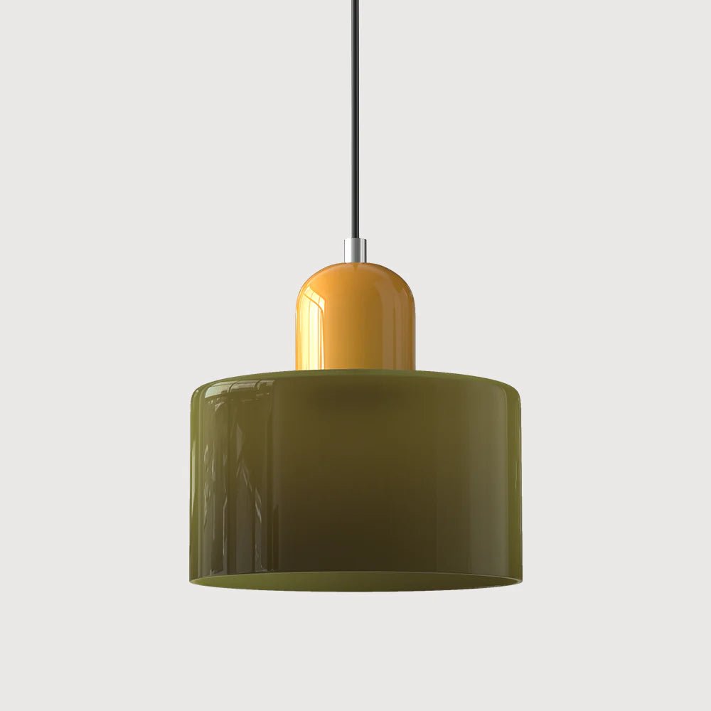 Nowoczesna lampa wisząca z kolorowego szkła w stylu Bauhaus Full