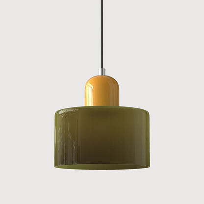 Nowoczesna lampa wisząca z kolorowego szkła w stylu Bauhaus Full