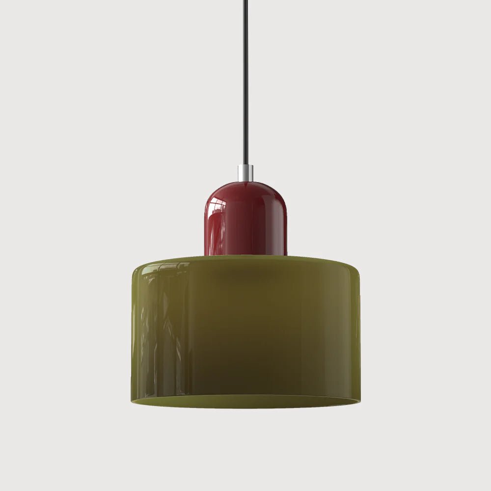 Nowoczesna lampa wisząca z kolorowego szkła w stylu Bauhaus Lifestyle