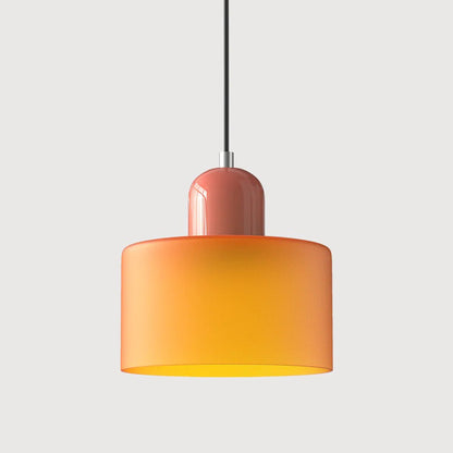 Nowoczesna lampa wisząca z kolorowego szkła w stylu Bauhaus View 12