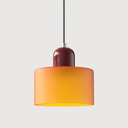 Nowoczesna lampa wisząca z kolorowego szkła w stylu Bauhaus View 14