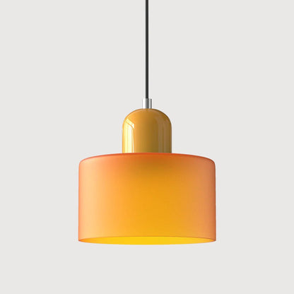 Nowoczesna lampa wisząca z kolorowego szkła w stylu Bauhaus View 16