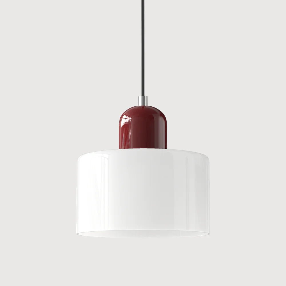 Nowoczesna lampa wisząca z kolorowego szkła w stylu Bauhaus View 22