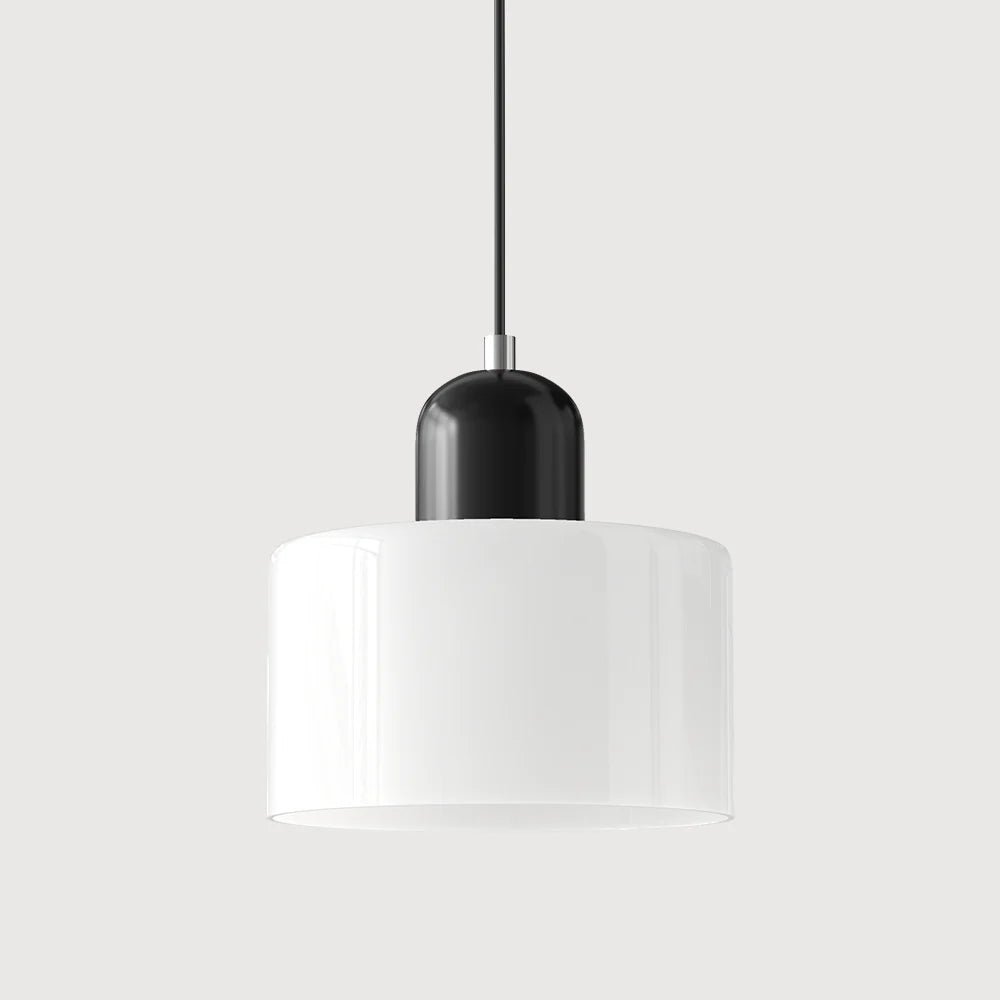 Nowoczesna lampa wisząca z kolorowego szkła w stylu Bauhaus View 23