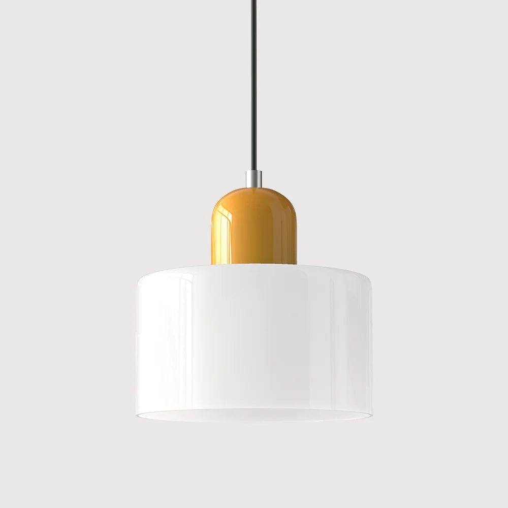 Nowoczesna lampa wisząca z kolorowego szkła w stylu Bauhaus View 24
