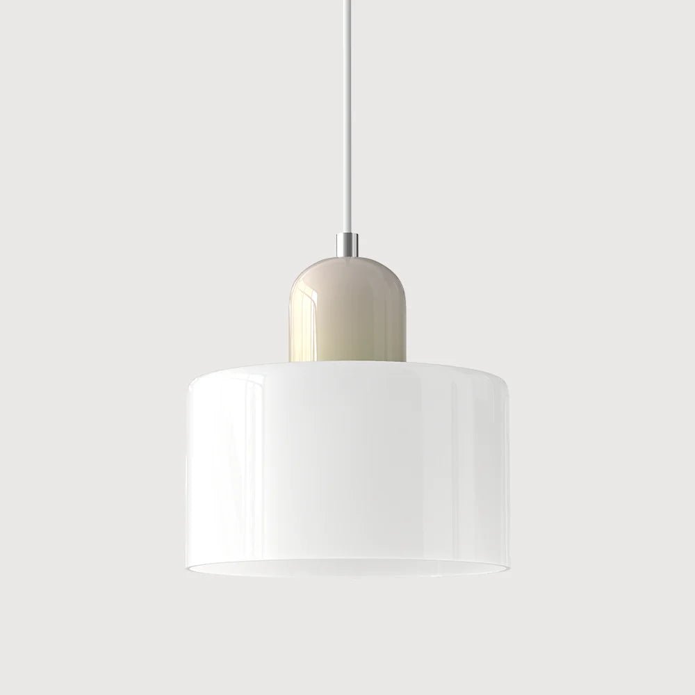 Nowoczesna lampa wisząca z kolorowego szkła w stylu Bauhaus View 25