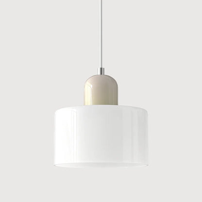 Nowoczesna lampa wisząca z kolorowego szkła w stylu Bauhaus View 25