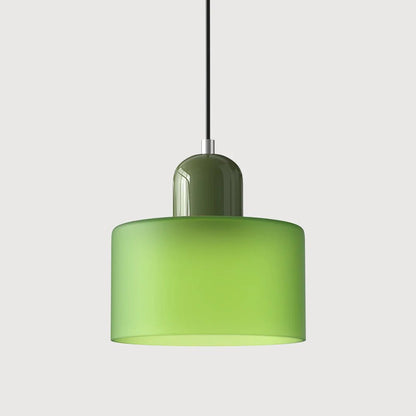 Nowoczesna lampa wisząca z kolorowego szkła w stylu Bauhaus View 26