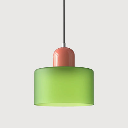 Nowoczesna lampa wisząca z kolorowego szkła w stylu Bauhaus View 27