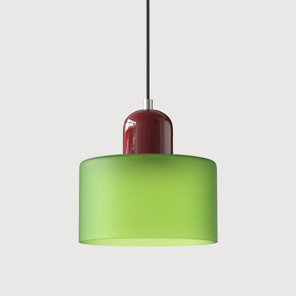 Nowoczesna lampa wisząca z kolorowego szkła w stylu Bauhaus View 28