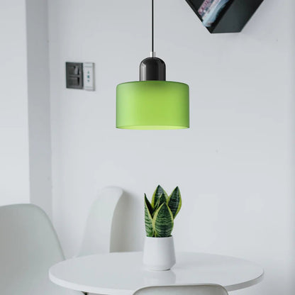 Nowoczesna lampa wisząca z kolorowego szkła w stylu Bauhaus View 29