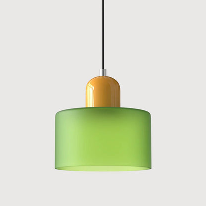 Nowoczesna lampa wisząca z kolorowego szkła w stylu Bauhaus View 32