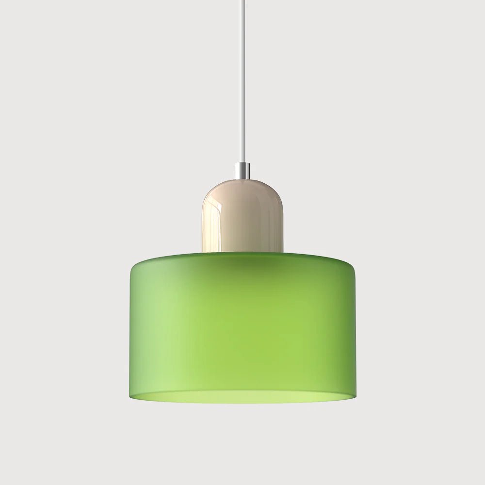 Nowoczesna lampa wisząca z kolorowego szkła w stylu Bauhaus View 33