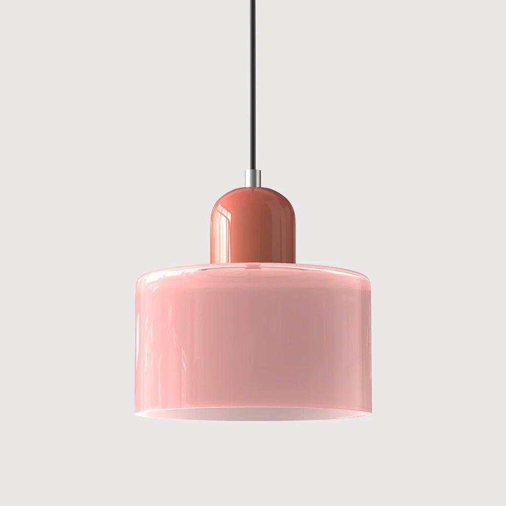 Nowoczesna lampa wisząca z kolorowego szkła w stylu Bauhaus View 35