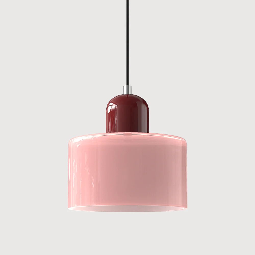 Nowoczesna lampa wisząca z kolorowego szkła w stylu Bauhaus View 36
