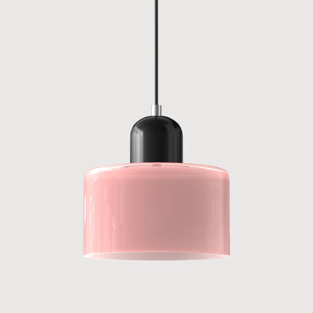 Nowoczesna lampa wisząca z kolorowego szkła w stylu Bauhaus View 37