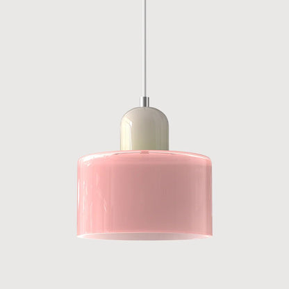 Nowoczesna lampa wisząca z kolorowego szkła w stylu Bauhaus View 40