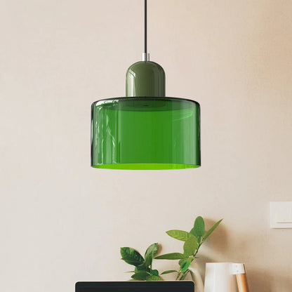 Nowoczesna lampa wisząca z kolorowego szkła w stylu Bauhaus View 41
