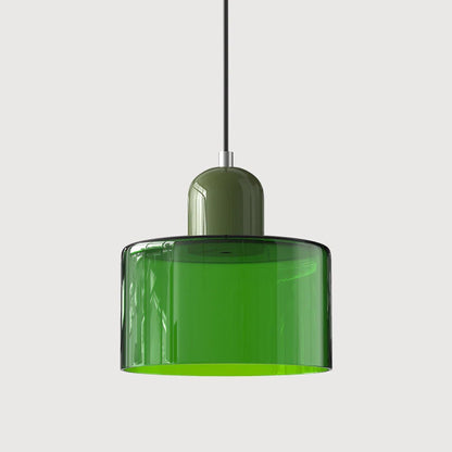 Nowoczesna lampa wisząca z kolorowego szkła w stylu Bauhaus View 42
