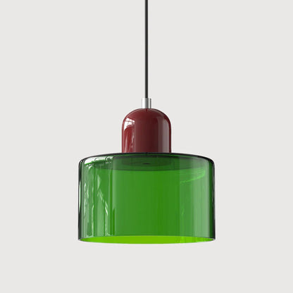 Nowoczesna lampa wisząca z kolorowego szkła w stylu Bauhaus View 46