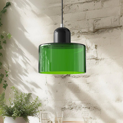Nowoczesna lampa wisząca z kolorowego szkła w stylu Bauhaus View 47
