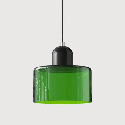 Nowoczesna lampa wisząca z kolorowego szkła w stylu Bauhaus View 48