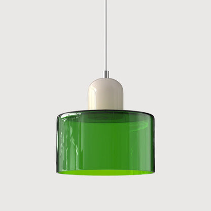 Nowoczesna lampa wisząca z kolorowego szkła w stylu Bauhaus View 52