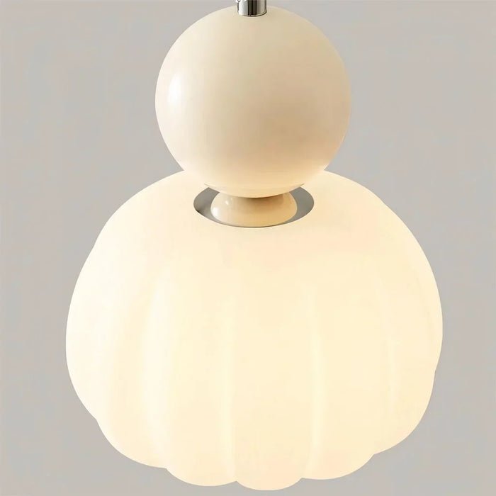 Nowoczesna Lampa Wisząca z Kulistym Elementem Mlecznym View 15