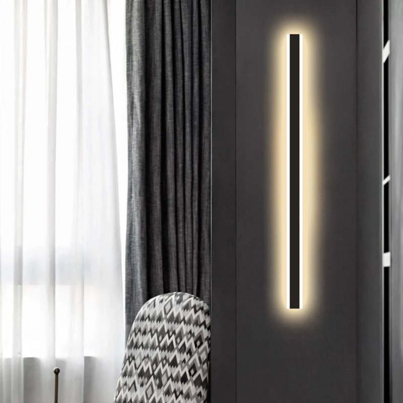 Nowoczesna Liniowa Lampa Ścienna Zewnętrzna LED Akrylowa View 14