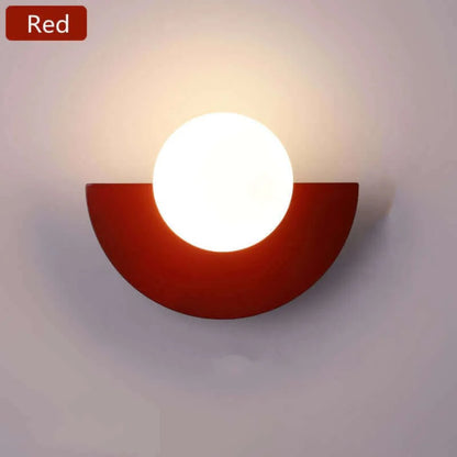 Nowoczesna Metalna Lampa Ścienna w Kształcie Półksiężyca Angle