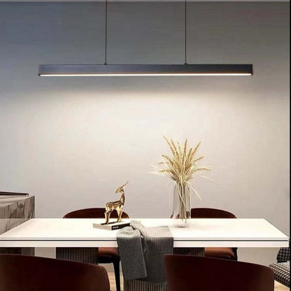 Nowoczesna Metalowa Liniowa Lampa Wisząca LED Detail