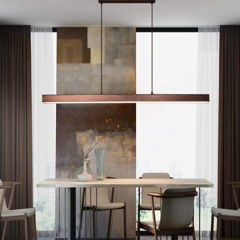 Nowoczesna Metalowa Liniowa Lampa Wisząca LED View 12