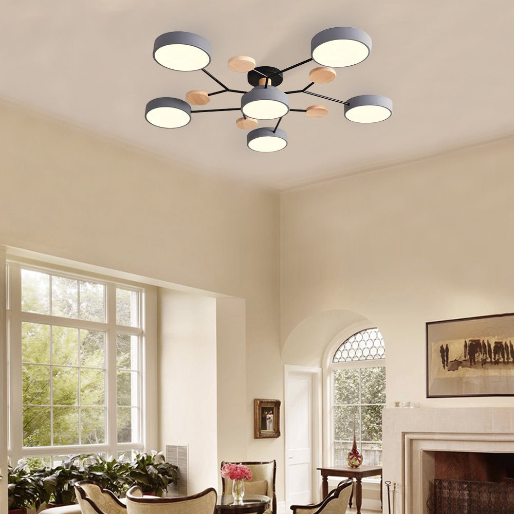 Nowoczesna Okrągła Lampa Sufitowa LED do Salonu View 19