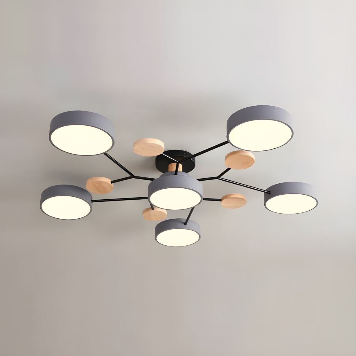 Nowoczesna Okrągła Lampa Sufitowa LED do Salonu View 20