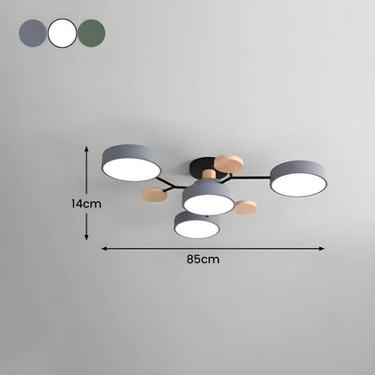 Nowoczesna Okrągła Lampa Sufitowa LED do Salonu View 24