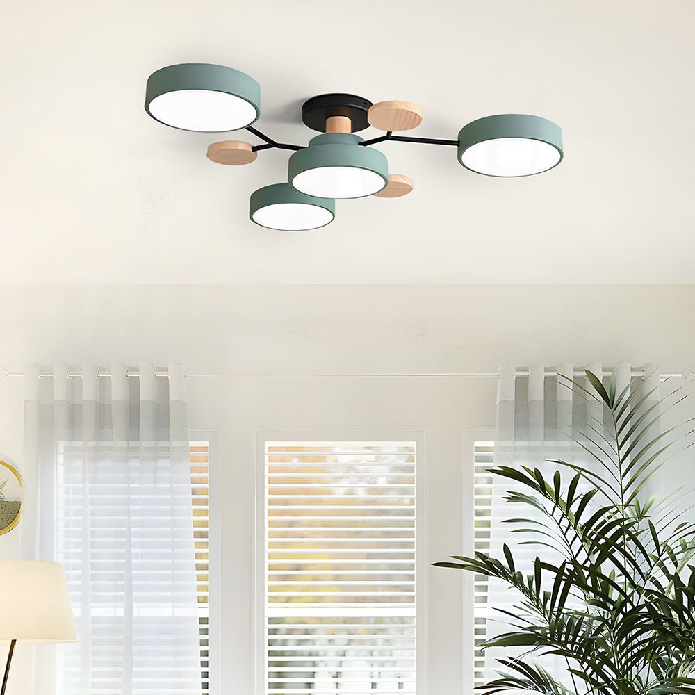 Nowoczesna Okrągła Lampa Sufitowa LED do Salonu View 27