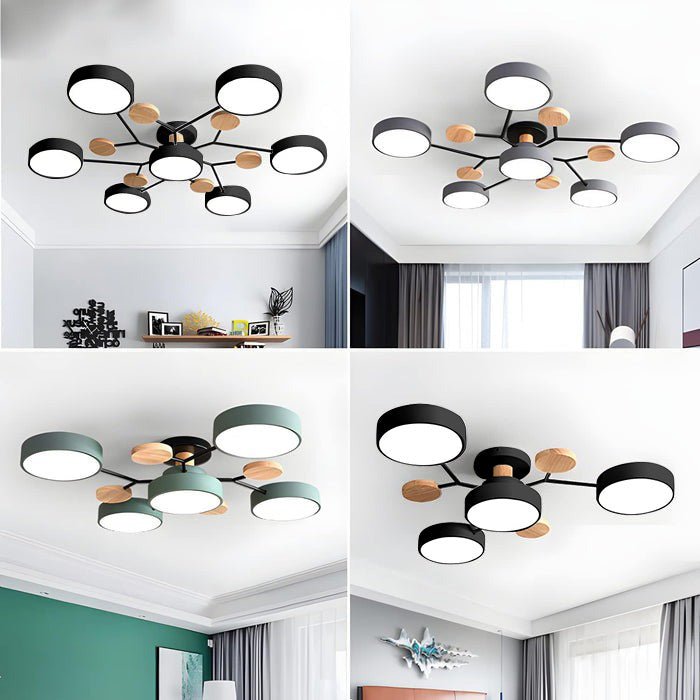Nowoczesna Okrągła Lampa Sufitowa LED do Salonu View 41