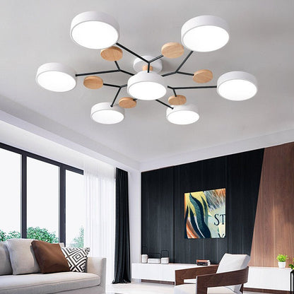 Nowoczesna Okrągła Lampa Sufitowa LED do Salonu View 50
