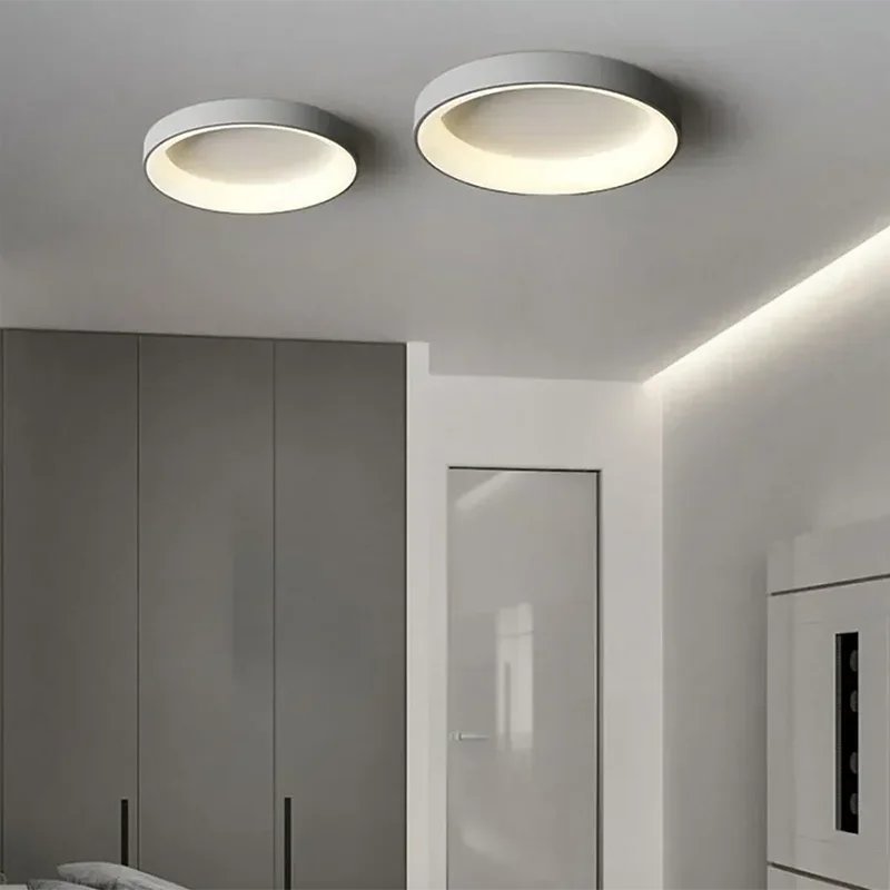 Nowoczesna Okrągła Lampa Sufitowa LED Płaska Side