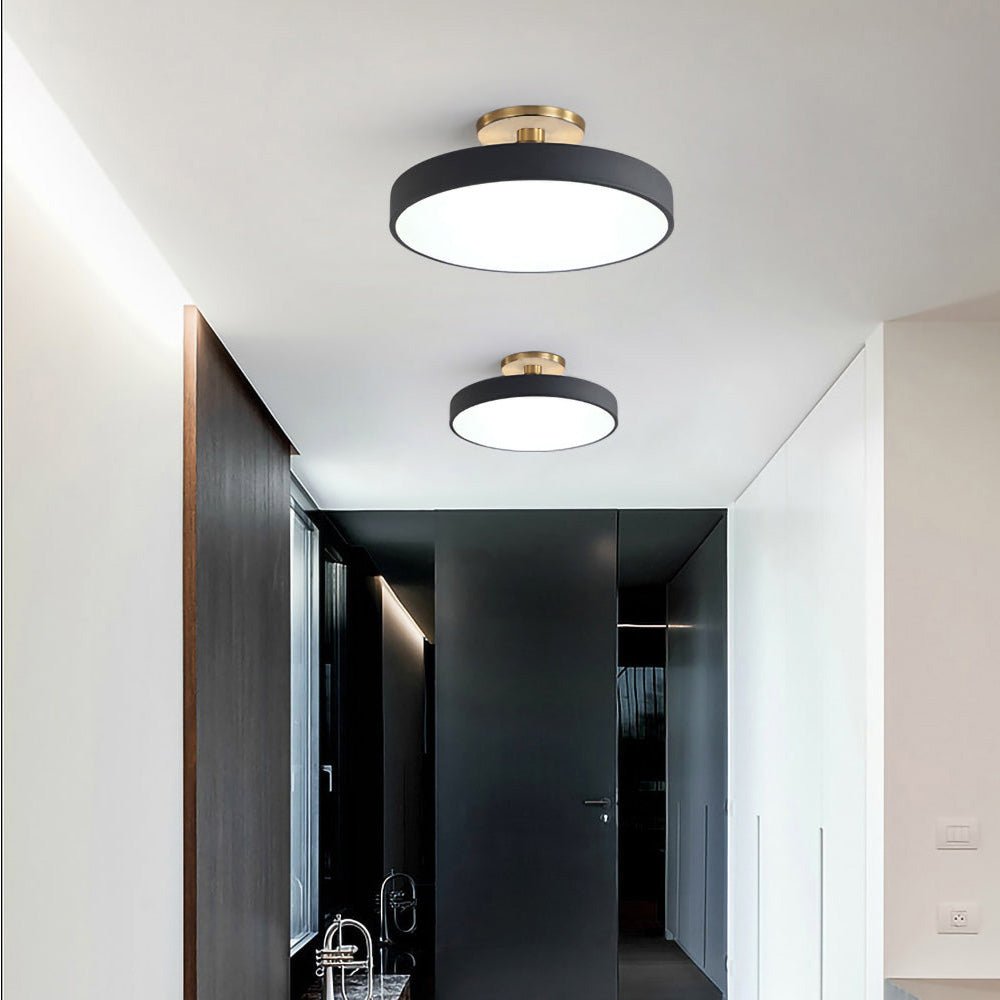 Nowoczesna Okrągła Lampa Sufitowa LED Półzagłębiona do Sypialni Back
