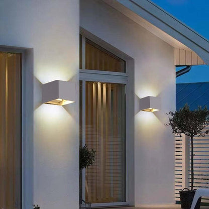 Nowoczesna Regulowana Kwadratowa Zewnętrzna Lampa Ścienna LED Detail
