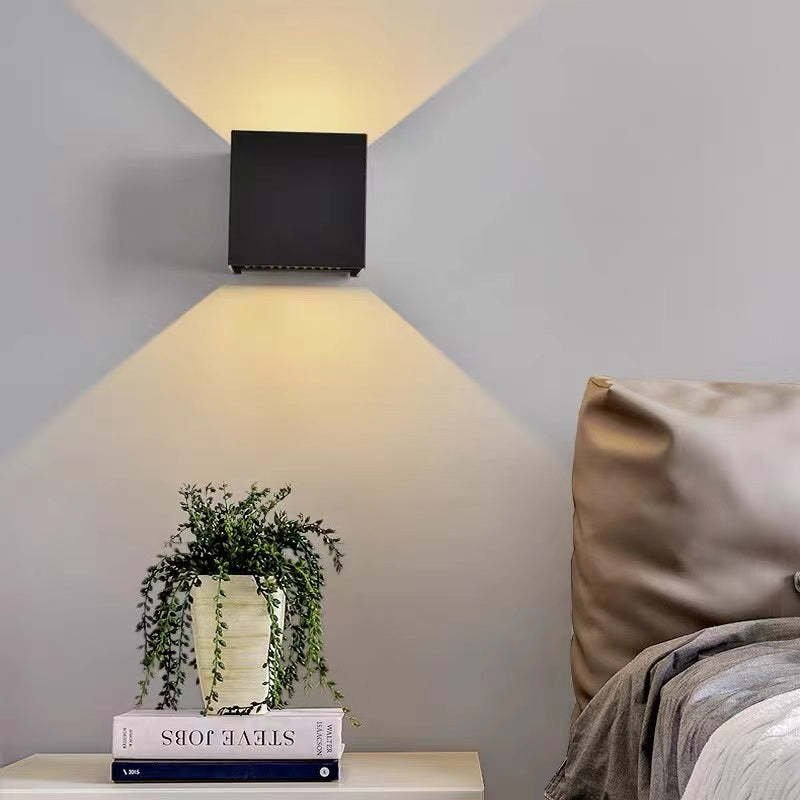 Nowoczesna Regulowana Kwadratowa Zewnętrzna Lampa Ścienna LED View 12