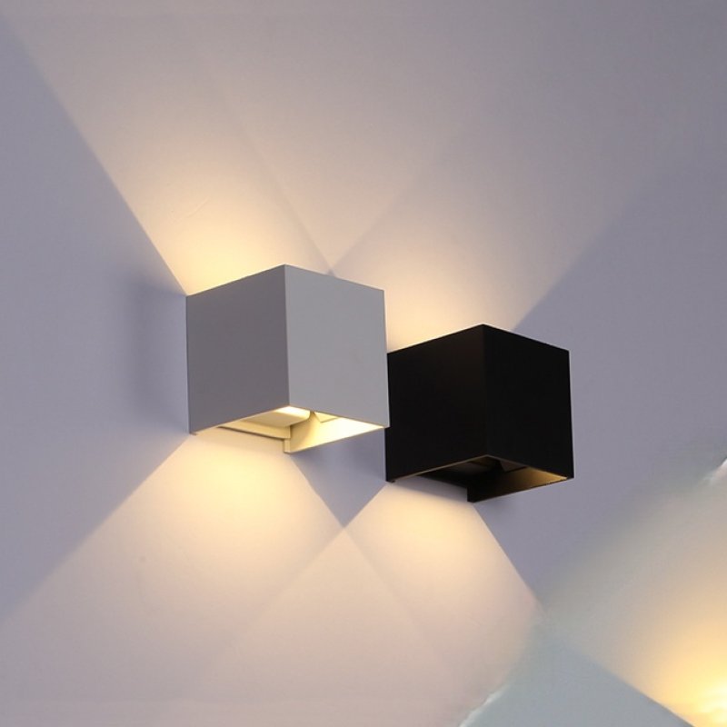 Nowoczesna Regulowana Kwadratowa Zewnętrzna Lampa Ścienna LED View 13