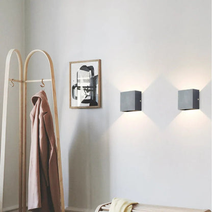 Nowoczesna Regulowana Kwadratowa Zewnętrzna Lampa Ścienna LED View 22