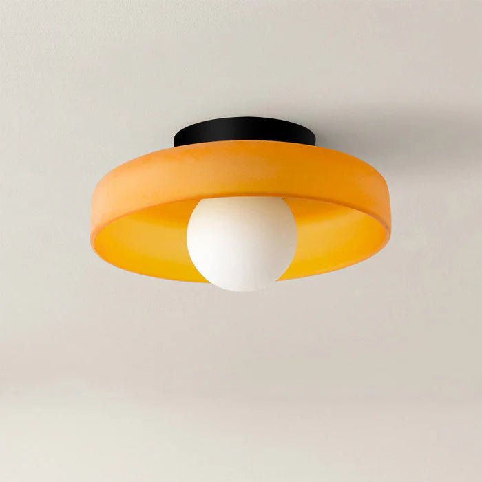 Nowoczesna Szklana Lampa Sufitowa z Okrągłym Kloszem Hero