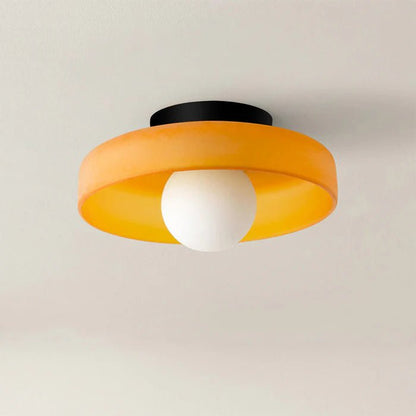 Nowoczesna Szklana Lampa Sufitowa z Okrągłym Kloszem Hero