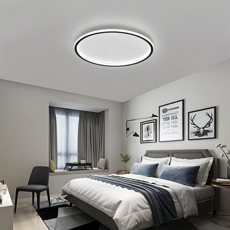 Nowoczesna Ultracienka Okrągła Lampa Sufitowa LED Niska View 11