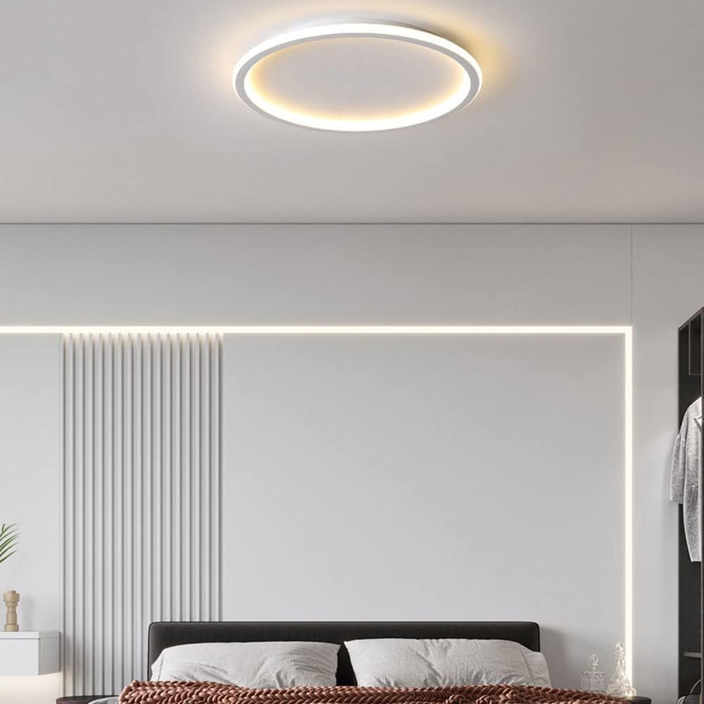 Nowoczesna Ultracienka Okrągła Lampa Sufitowa LED Niska View 24