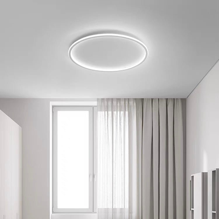 Nowoczesna Ultracienka Okrągła Lampa Sufitowa LED Niska View 27