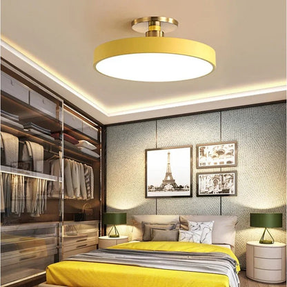 Okrągła lampa sufitowa LED w stylu skandynawskim Back